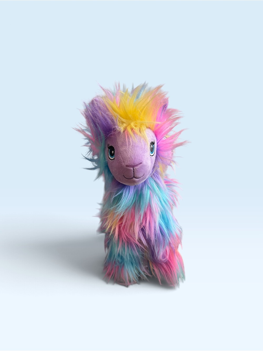 Build-A-Bear Rainbow Plush Llama - Pink, Purple, Blue, Yellow